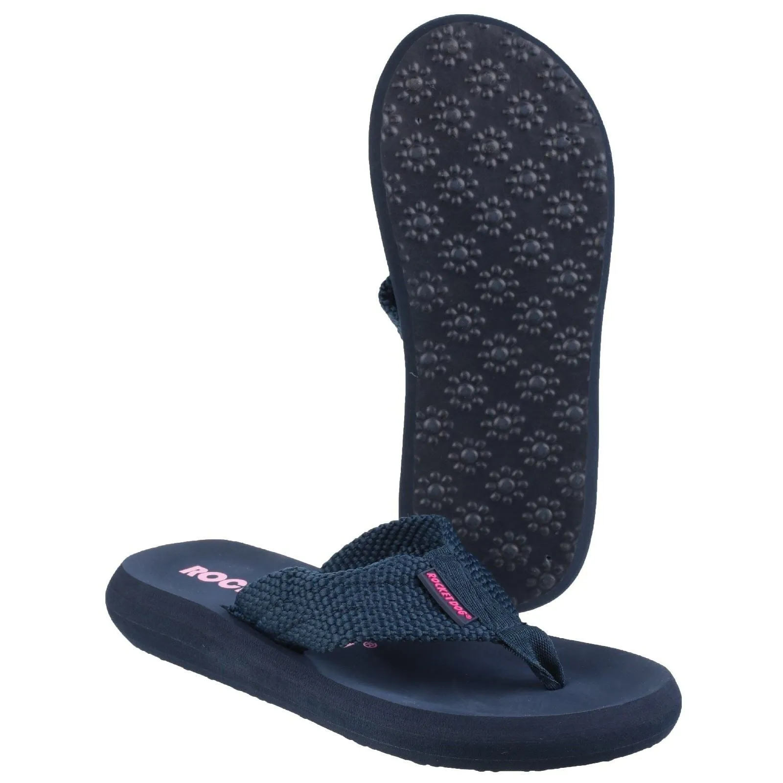 Rocket Dog Women's Sunset Webbing Flip Flop in Navy