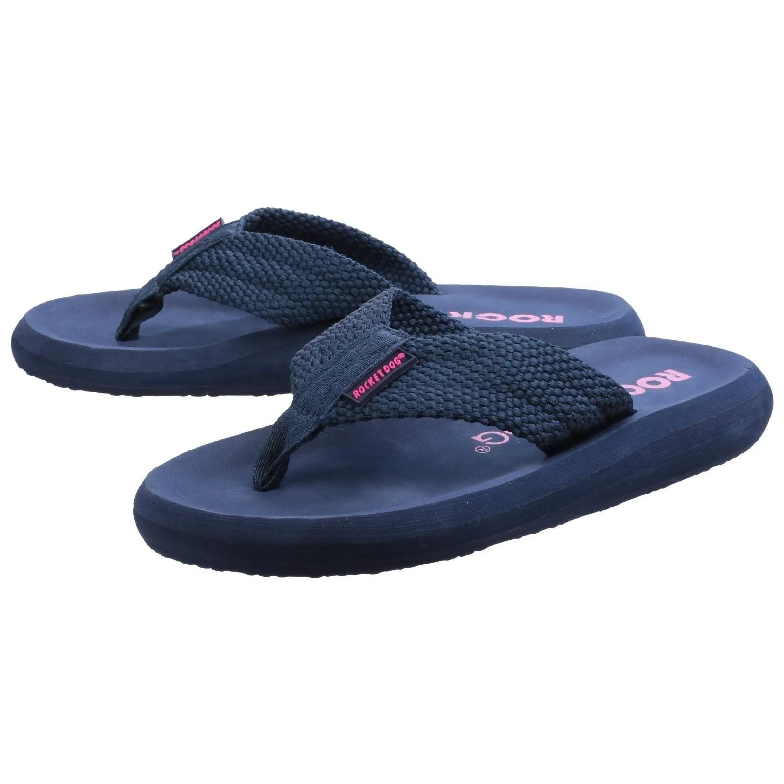 Rocket Dog Women's Sunset Webbing Flip Flop in Navy