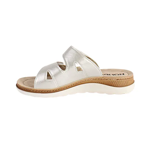 Rohde Ladies Mules - 1302 - Off White/Floral