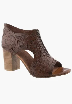 Roper Womens Mika Front Zip - Brown Leather