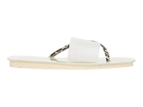 Sam Edelman Luciana Clear/Black/White Frosted Vinyl/Python Print 8 M