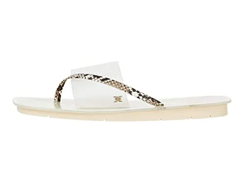 Sam Edelman Luciana Clear/Black/White Frosted Vinyl/Python Print 8 M