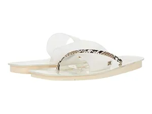 Sam Edelman Luciana Clear/Black/White Frosted Vinyl/Python Print 8 M