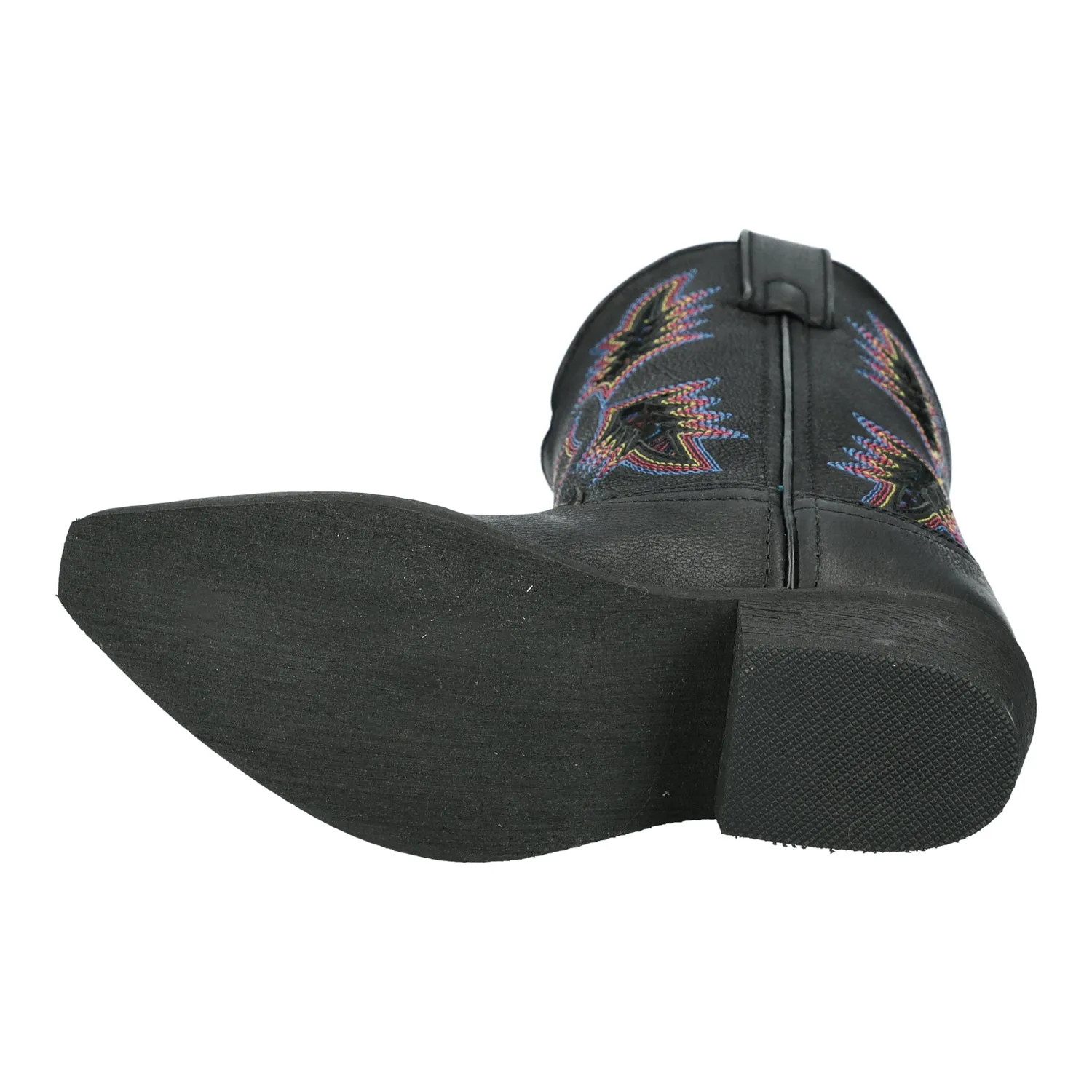 Smoky Mountain Boots Kids Girls Sierra Black Leather Cowboy Boots