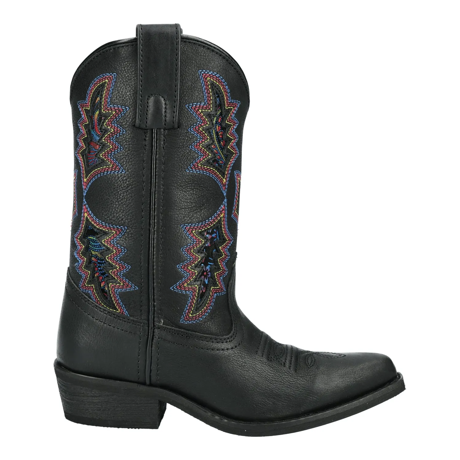 Smoky Mountain Boots Kids Girls Sierra Black Leather Cowboy Boots