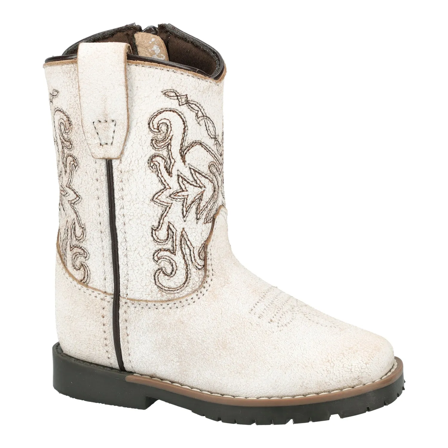 Smoky Mountain Boots Toddler Unisex Autry Antique White Leather Cowboy Boots