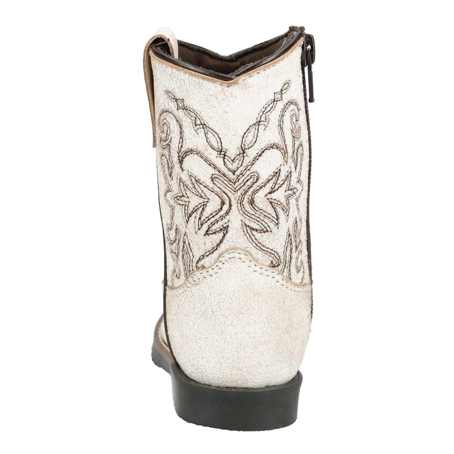 Smoky Mountain Boots Toddler Unisex Autry Antique White Leather Cowboy Boots
