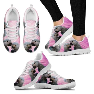 Spix's Macaw Printed (Black/White) Running Shoes For Women-Free Shipping