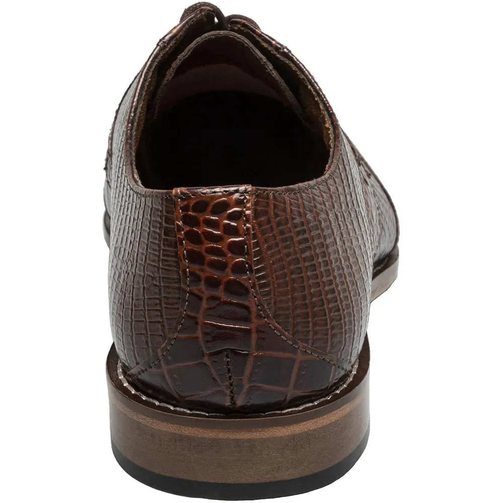 Stacy Adams Tristano Modified Bike Toe Oxford in Cognac