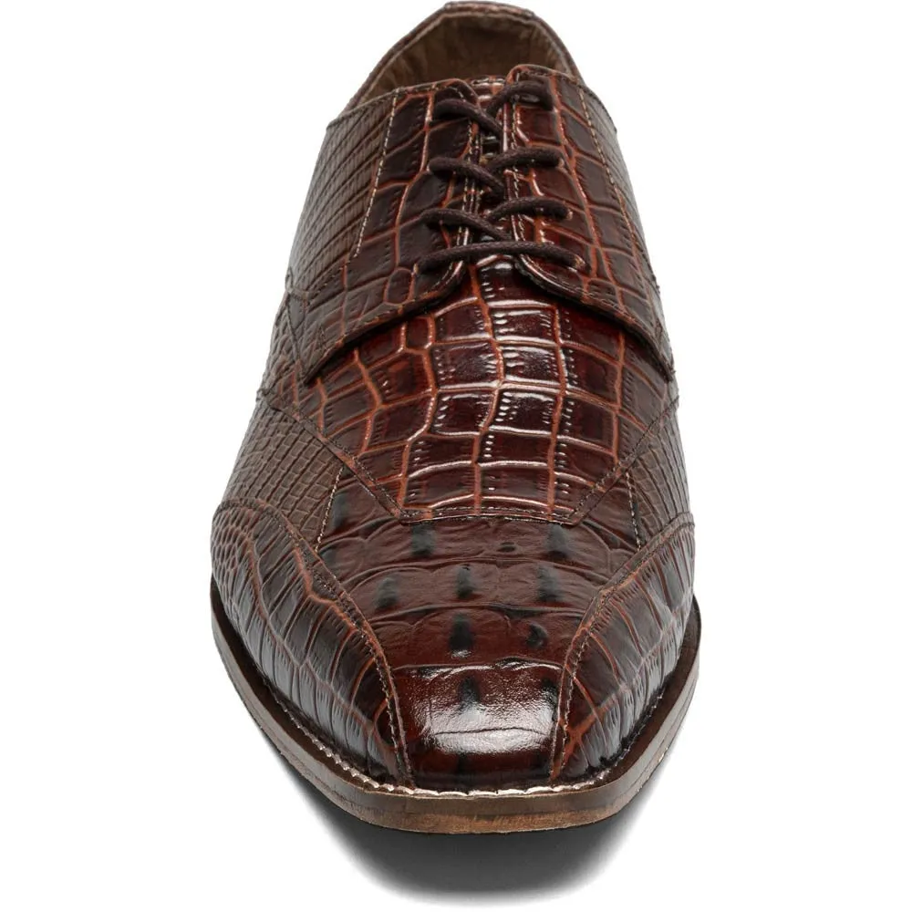 Stacy Adams Tristano Modified Bike Toe Oxford in Cognac