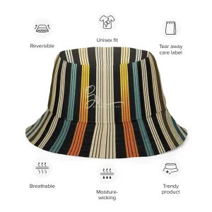 Stripes and clouds - Reversible bucket hat