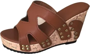 SuanlaTDS Women's Platform Wedge Sandals Dressy Open Toe Slip On Slides Cork Heeled Cutout Comfortable Casual Summer Beach Shoes Chunky High Heels Wedges Slide Sandal Mules SuanlaTDS Women's Platform Wedge Sandals Dressy Open Toe Slip On Slides Cork Heeled Cutout Comfortable Casual Summer Beach Shoes Chunky High Heels Wedges Slide Sandal Mules