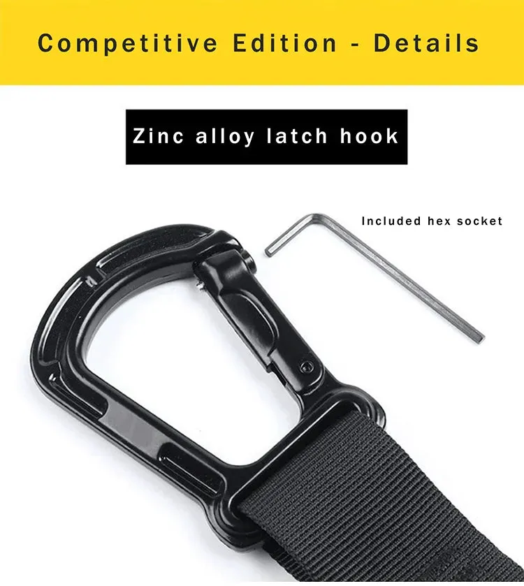 Suspension Trainer System Hanging Training Strap Home Gym Equipment or Outdoor Workout Adjustble Yoga Belt Wall Mount Band