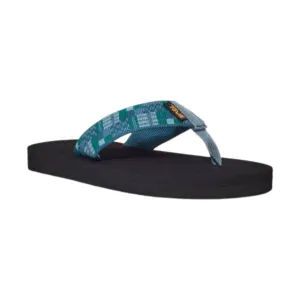 Teva Little Kids' Mush II Flip Flop- Summer Patchwork Blue Coral