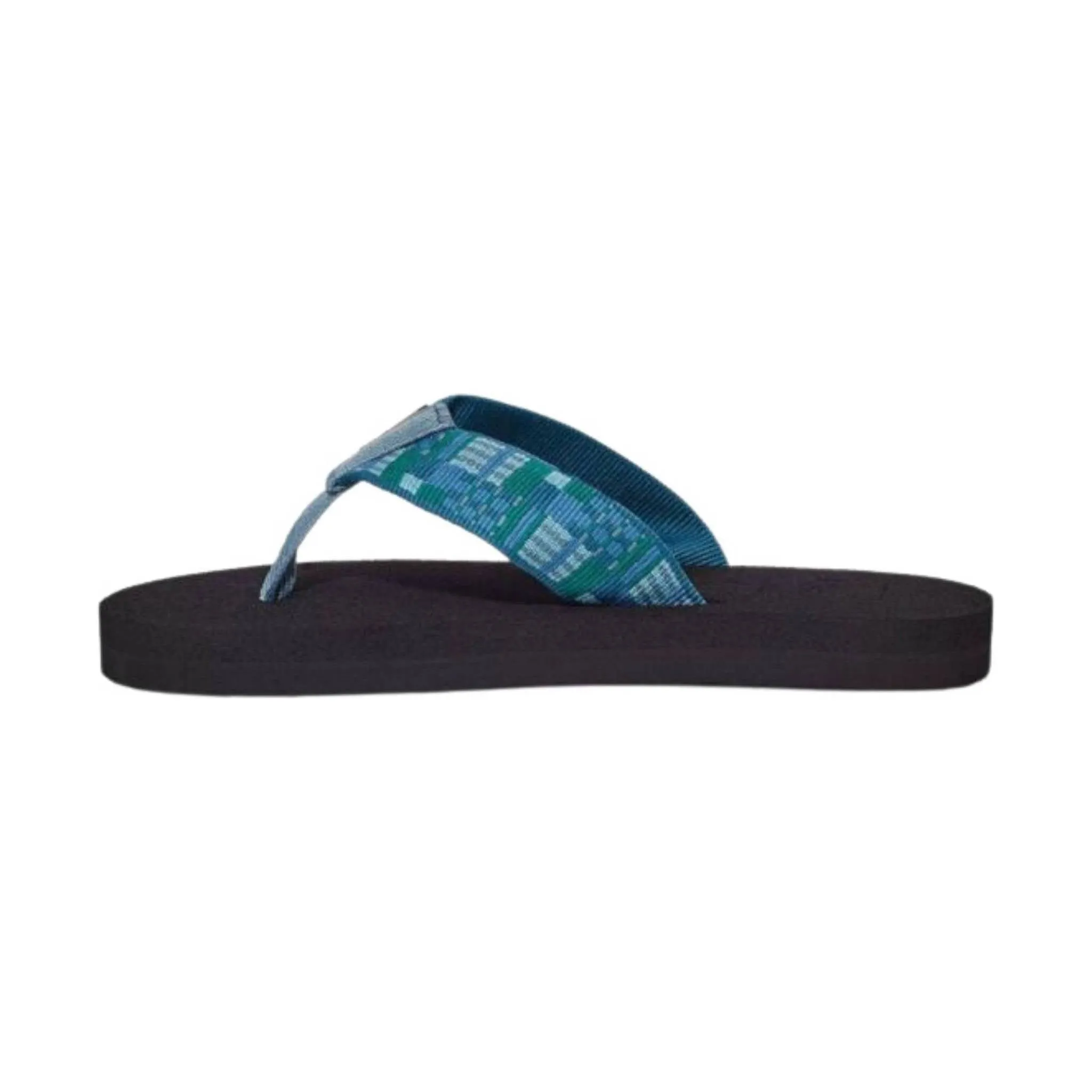 Teva Little Kids' Mush II Flip Flop- Summer Patchwork Blue Coral