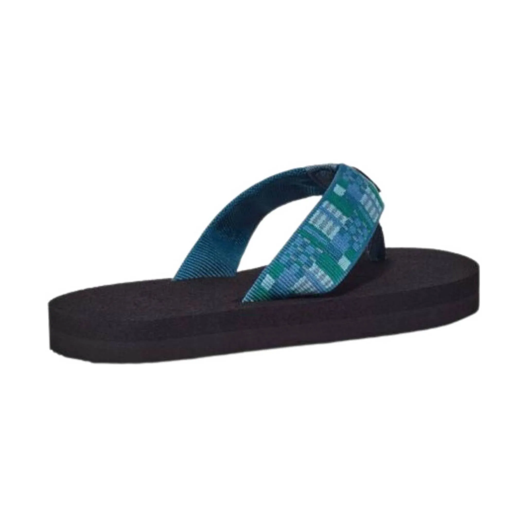 Teva Little Kids' Mush II Flip Flop- Summer Patchwork Blue Coral