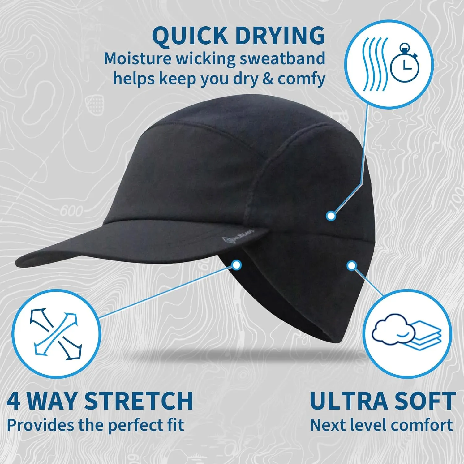 TrailHeads Ponytail Hat, Fleece Beanie for Women - Winter Hat with Visor - Warm Hats for Women, Running Hat, Winter Golf