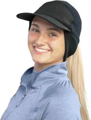 TrailHeads Ponytail Hat, Fleece Beanie for Women - Winter Hat with Visor - Warm Hats for Women, Running Hat, Winter Golf