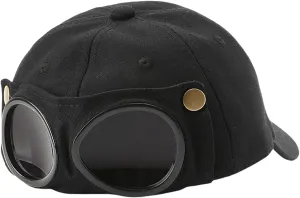 Unisex Aviator Hat Summer Glasses Peaked Cap Sunglasses Baseball Cap Beach Travel Hip Hop Hat for Women Men