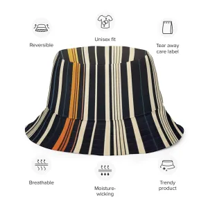 Vintage lines - Reversible bucket hat