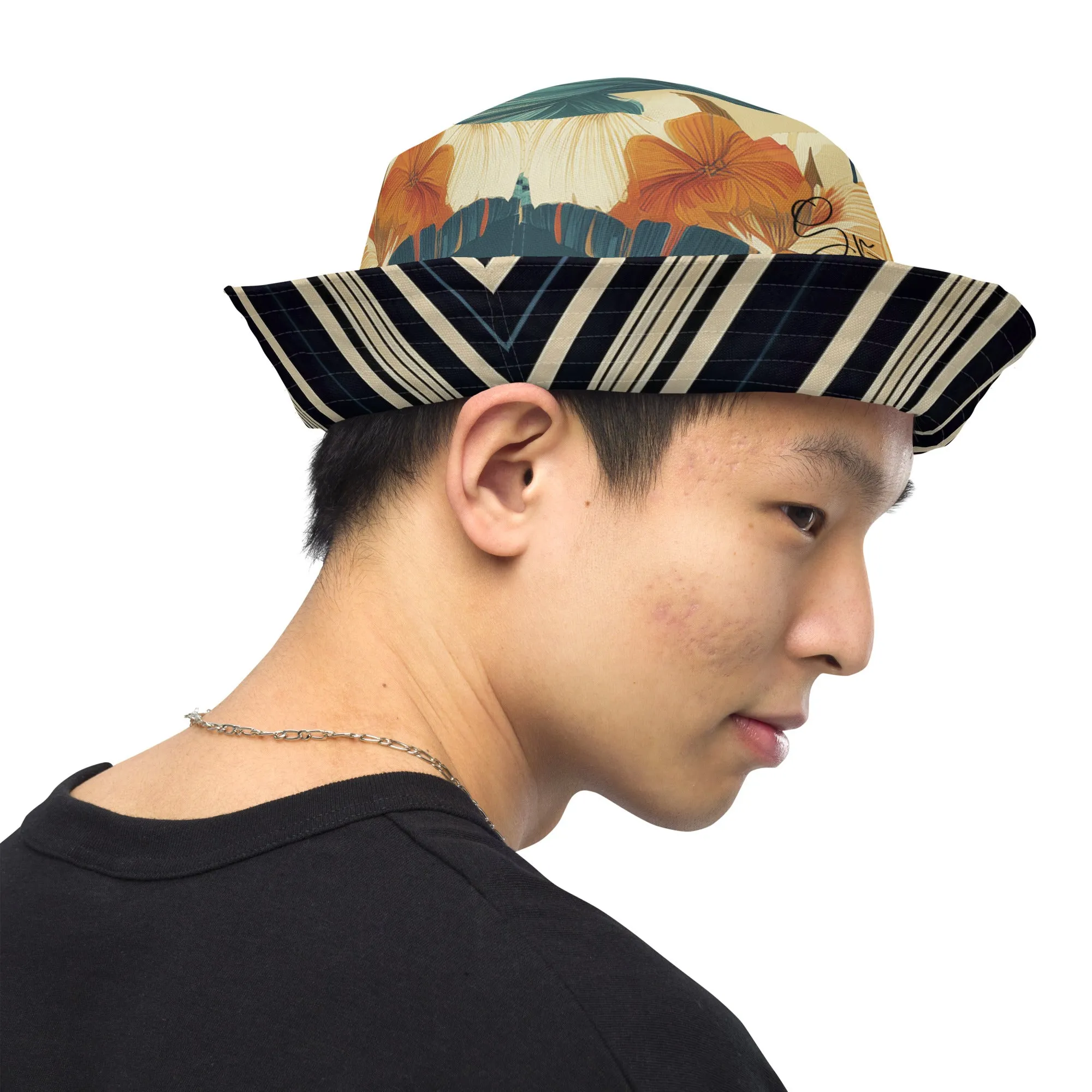 Vintage lines - Reversible bucket hat
