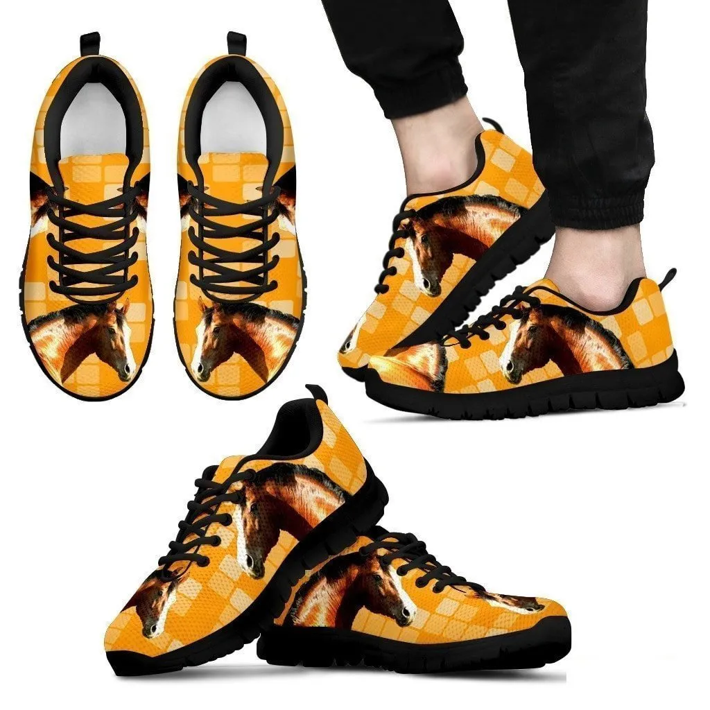 Warmblood Horse Print (Black/White) Shoes For Men-Free Shipping Limited Edition