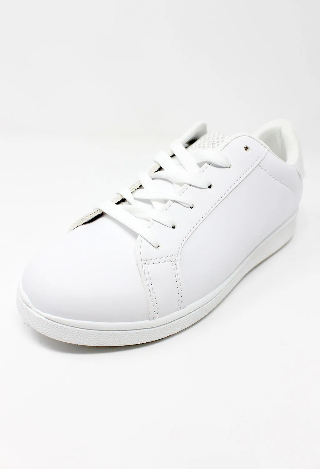 White Trainer with Silver detail