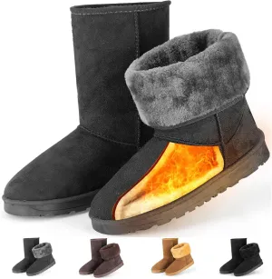 Winter Boots for Women, Classic Mid-Calf Snow Boots, Waterproof Warm Fur Lining Fashion Winter Boots for Women Girls Ladies Outdoor, Slip on & Comfortable, Anti-Slip, Size: 5-10 US