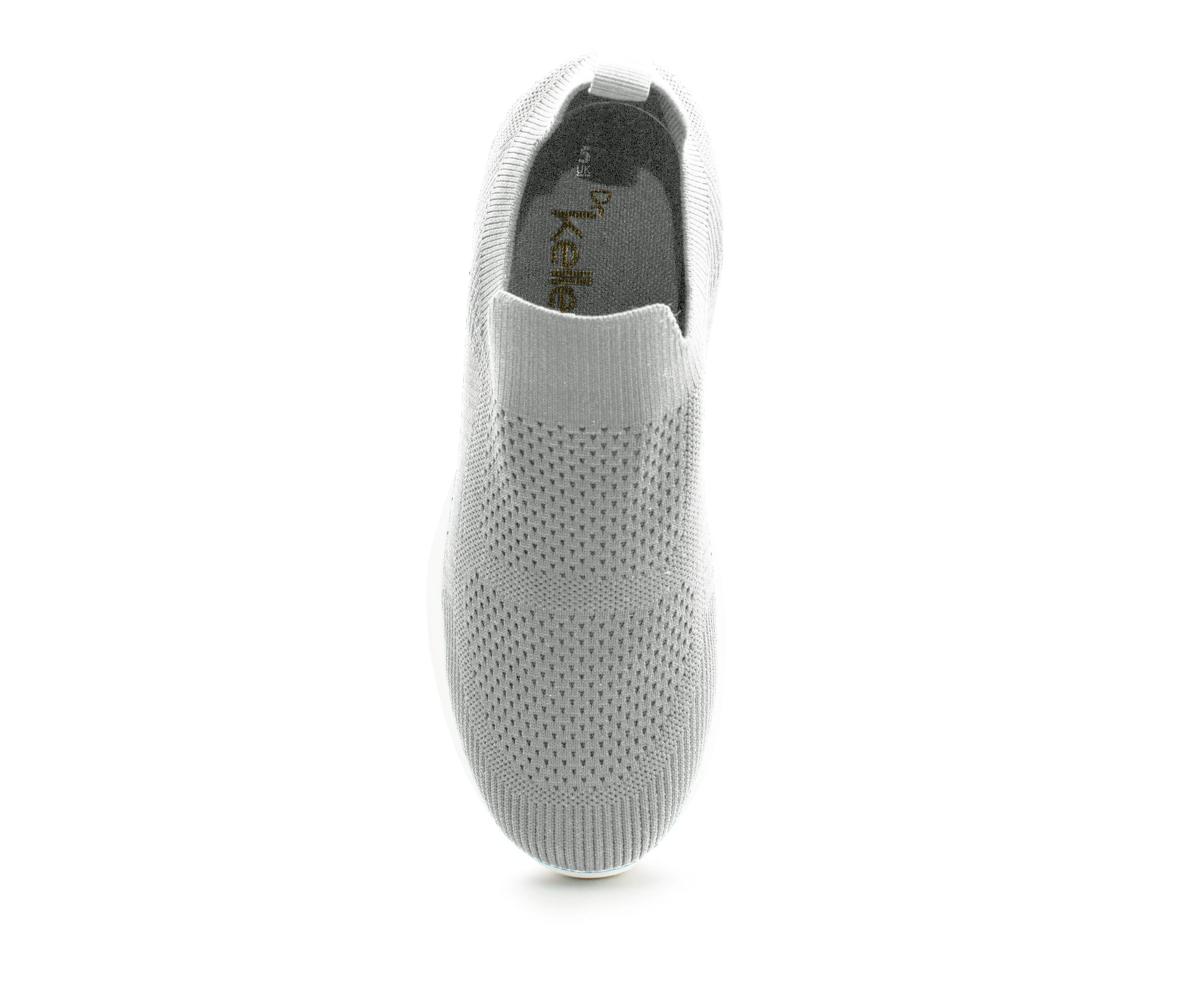 Womens Slip On Grey Breathable Mesh Ladies Lightweight Casual Flat Walking Active Sneaker Pumps Fashion Trainers