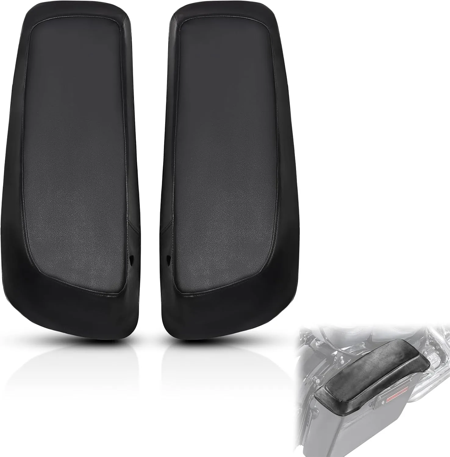 WOWTK Waterproof Saddlebag Speaker Audio Lid Bras,PU Leather Saddlebag Speaker Lid Covers fits for Harley 2014-2024 Touring Road Glide FLTRX Electra Glide FLHT Road King FLHR Street Glide FLH